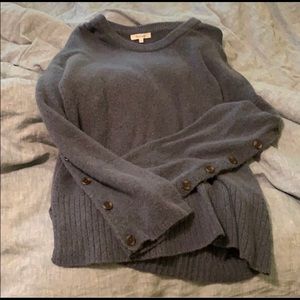 Madewell Wool Sweater with Button Down Sleeves